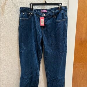 Edikted women’s wide leg blue jeans